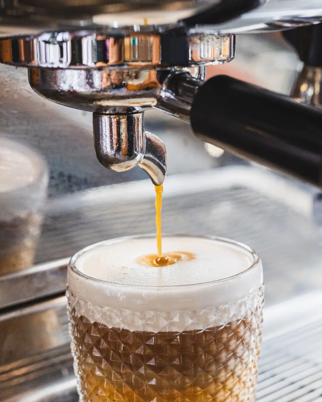 Espresso Machine Pouring Coffee